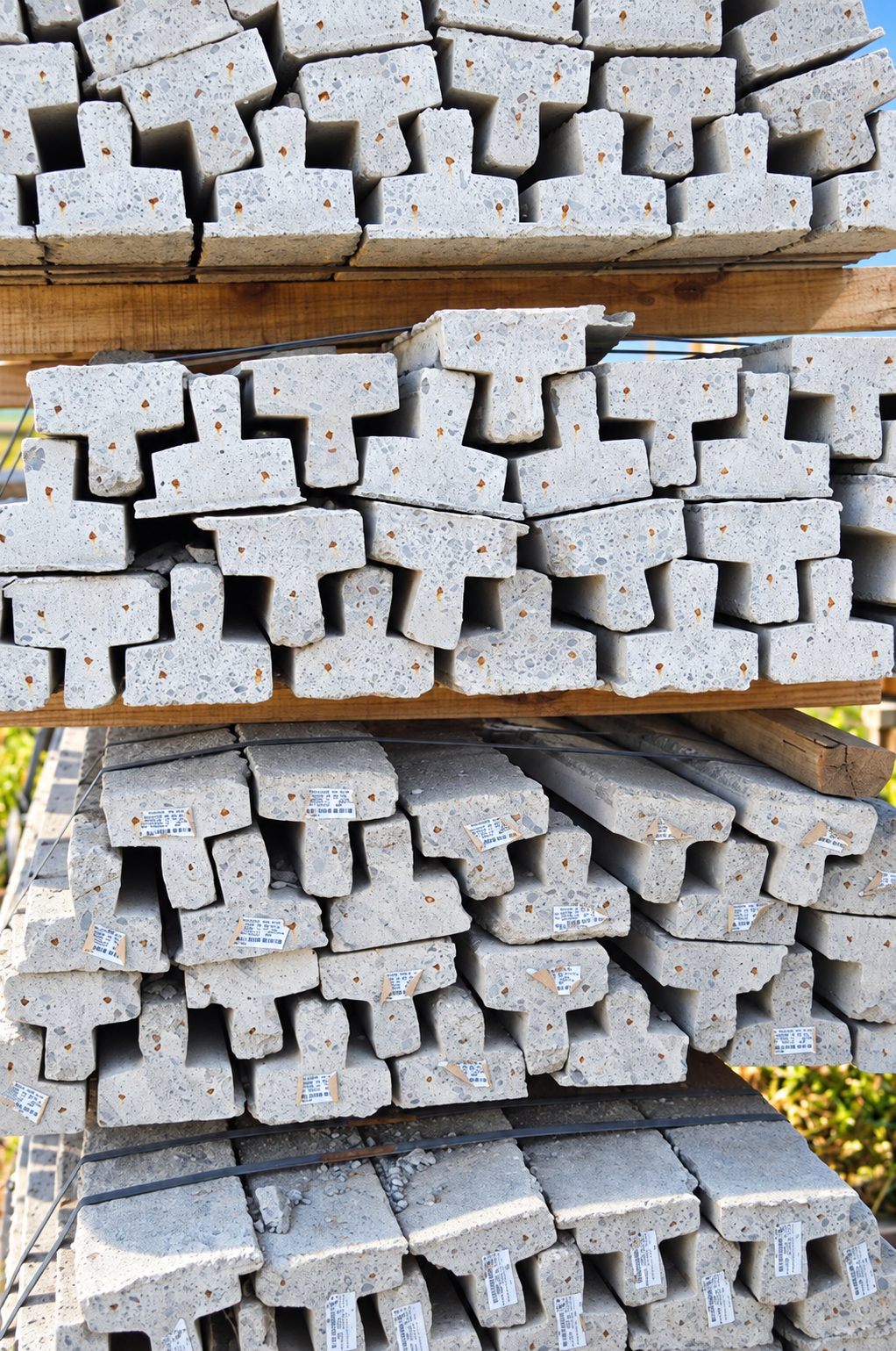 Stock de bloques para construcción